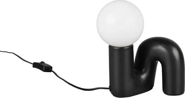 Czarna lampa stołowa ceramiczna (wysokość 21,5 cm) Quinn – Reality