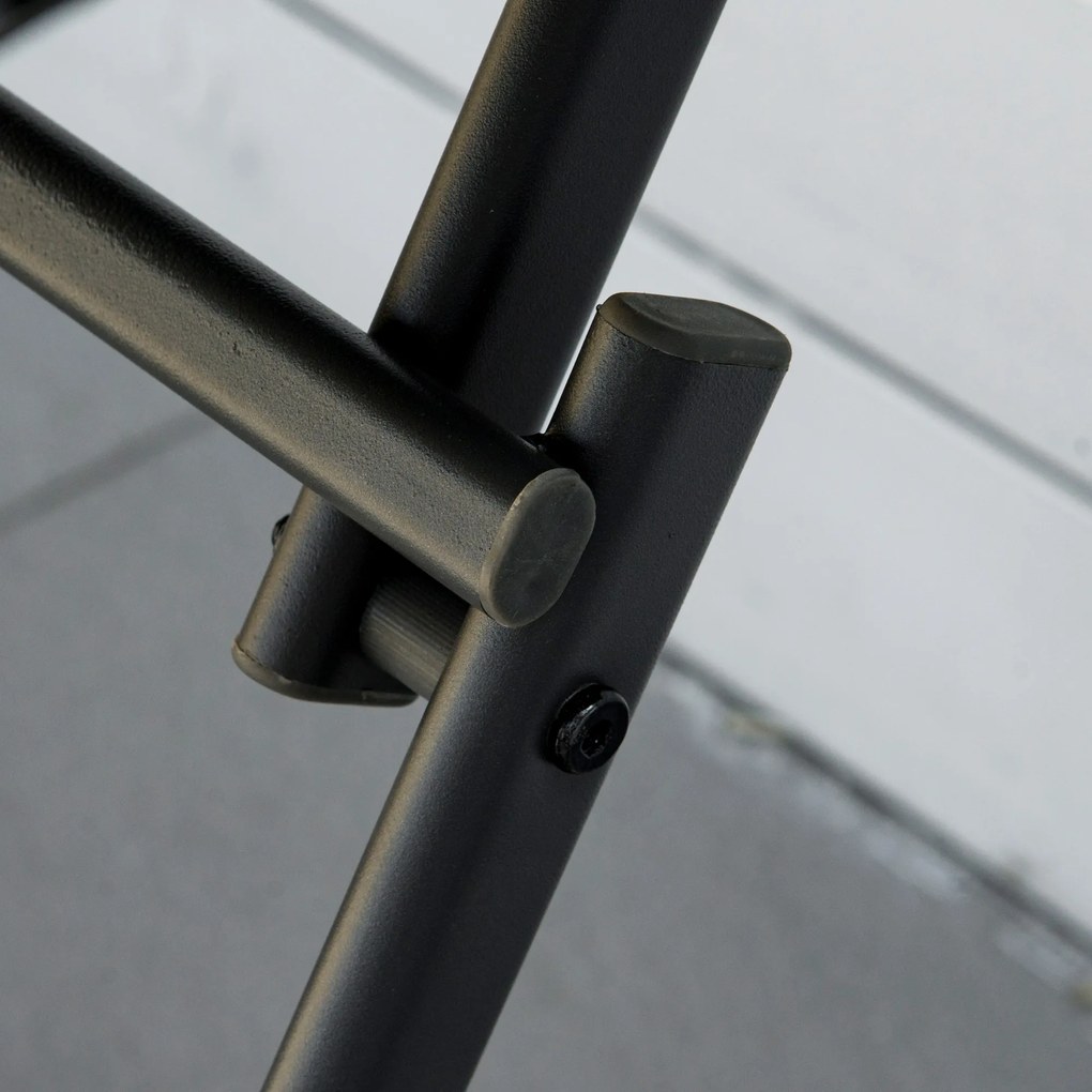 Outsunny Zestaw Bistro 3cz Rattan Polyrattan Stół i Krzesła do Ogrodu Balkonu Szary Wymiary 60x60x72cm | Aosom PL