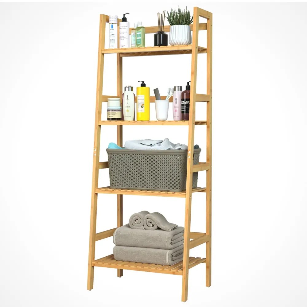 Regał bambusowy ZOJA, 4 półki, 48x32x123cm, brąz Casaria