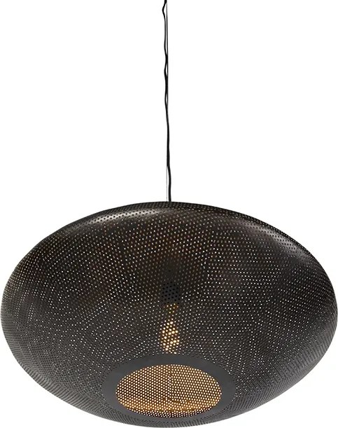 Orientalna lampa wisząca czarna ze złotem 60 cm - Radiance