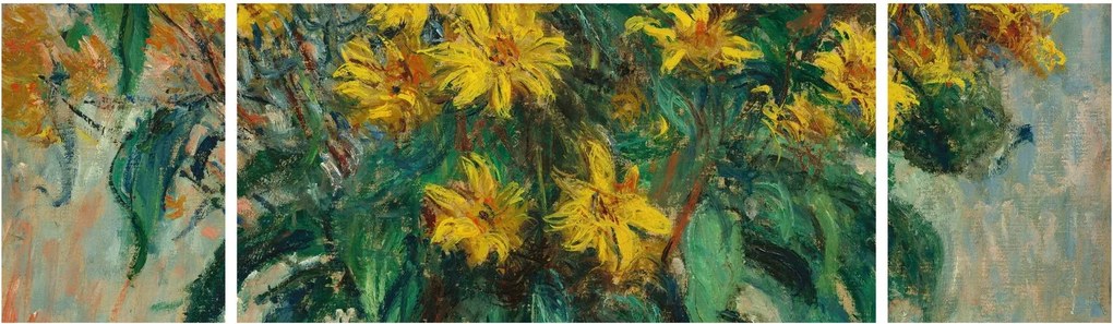 Obraz - Claude Monet, Jerusalem Artichoke Flowers, reprodukcje (170x50 cm)