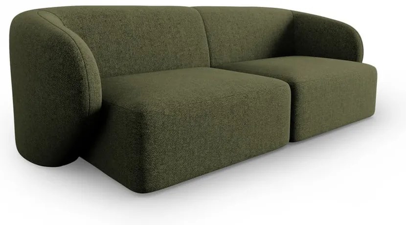 Zielona sofa z tkaniny szenilowej 188 cm Paolo – Milo Casa