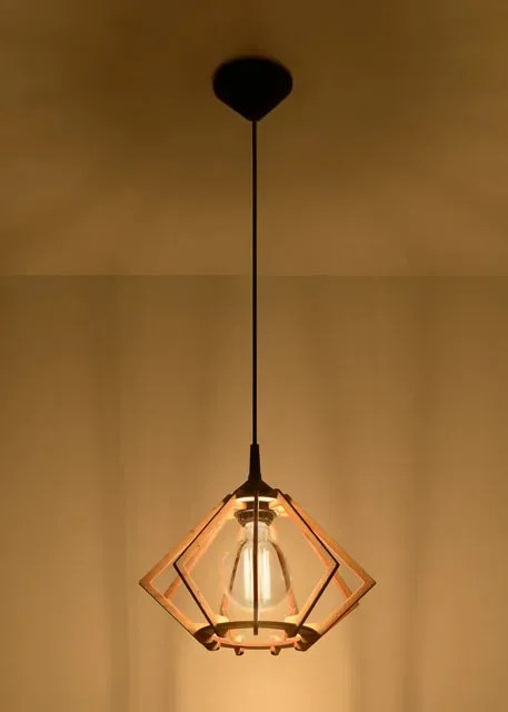 Drewniana lampa wisząca w stylu boho - 6X EX519 T2-M29