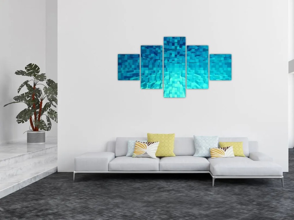 Obraz - abstrakcyjne kostki (125x70 cm)
