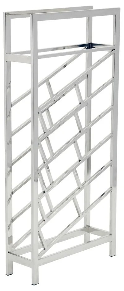 Metalowy regał na wino w kolorze srebra z połyskiem liczba butelek 24 Barolo – Premier Housewares