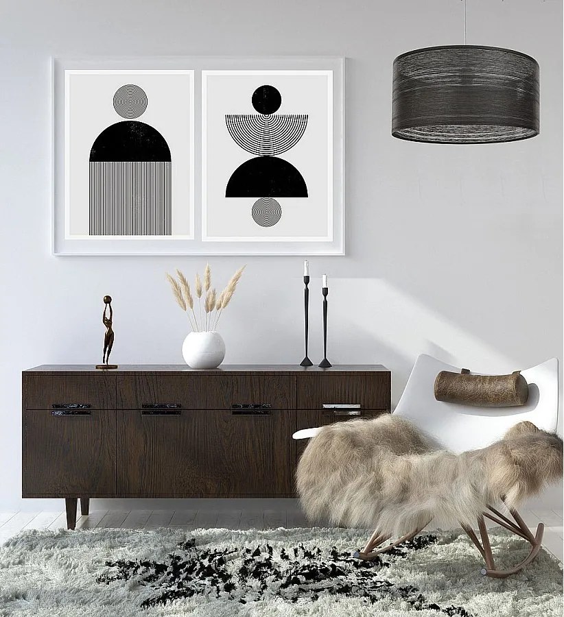 Lampa wisząca NATURAL DARK 50 grafitowa