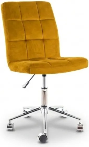 Żółty fotel biurowy Q-020 VELVET