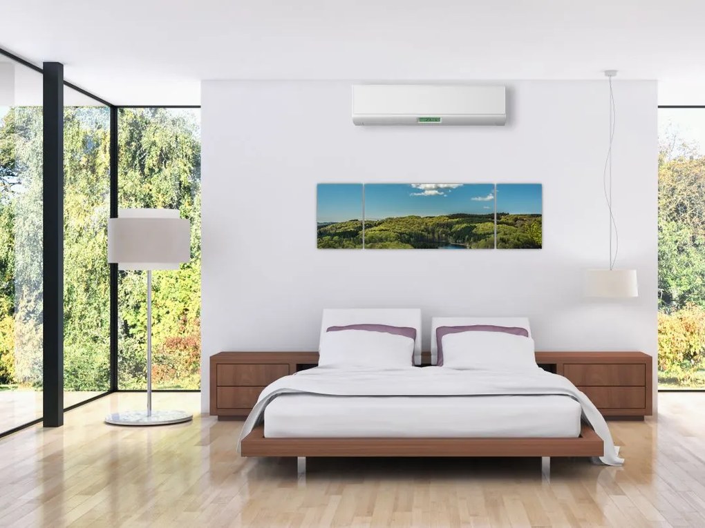 Obraz - Jezioro w lesie (170x50 cm)