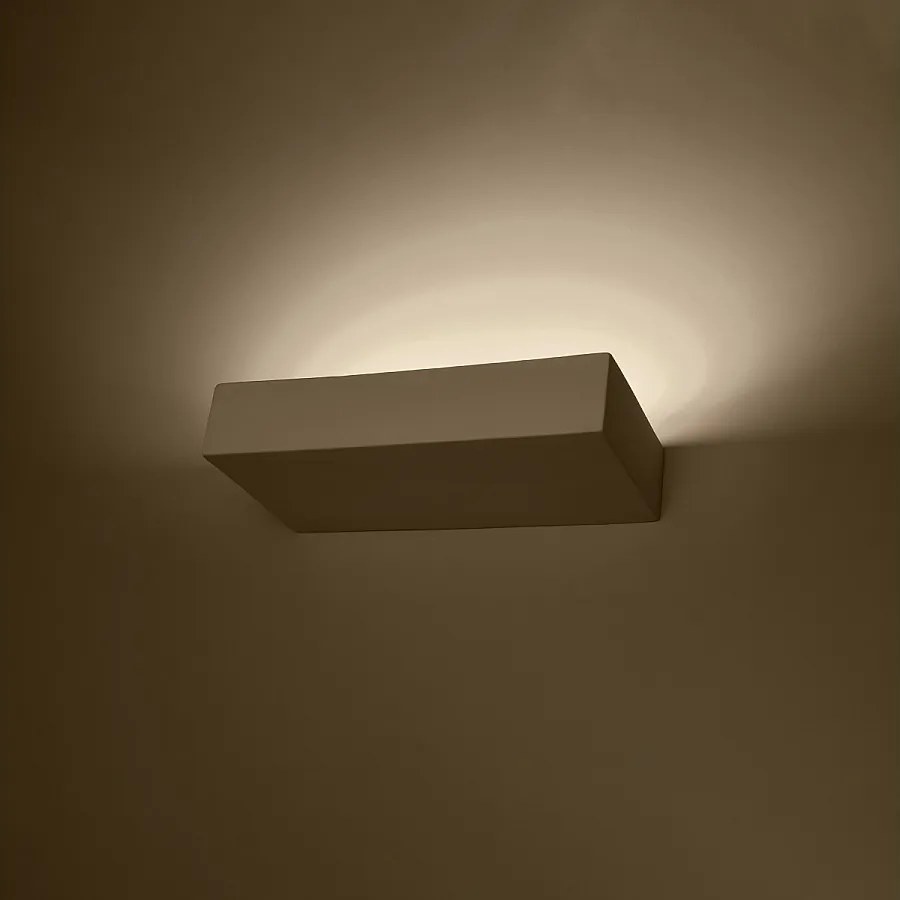 Kinkiety nowoczesny Flain, ceramika - 2 źródło światła 3000K - L.31 x H.6.5 cm - biały