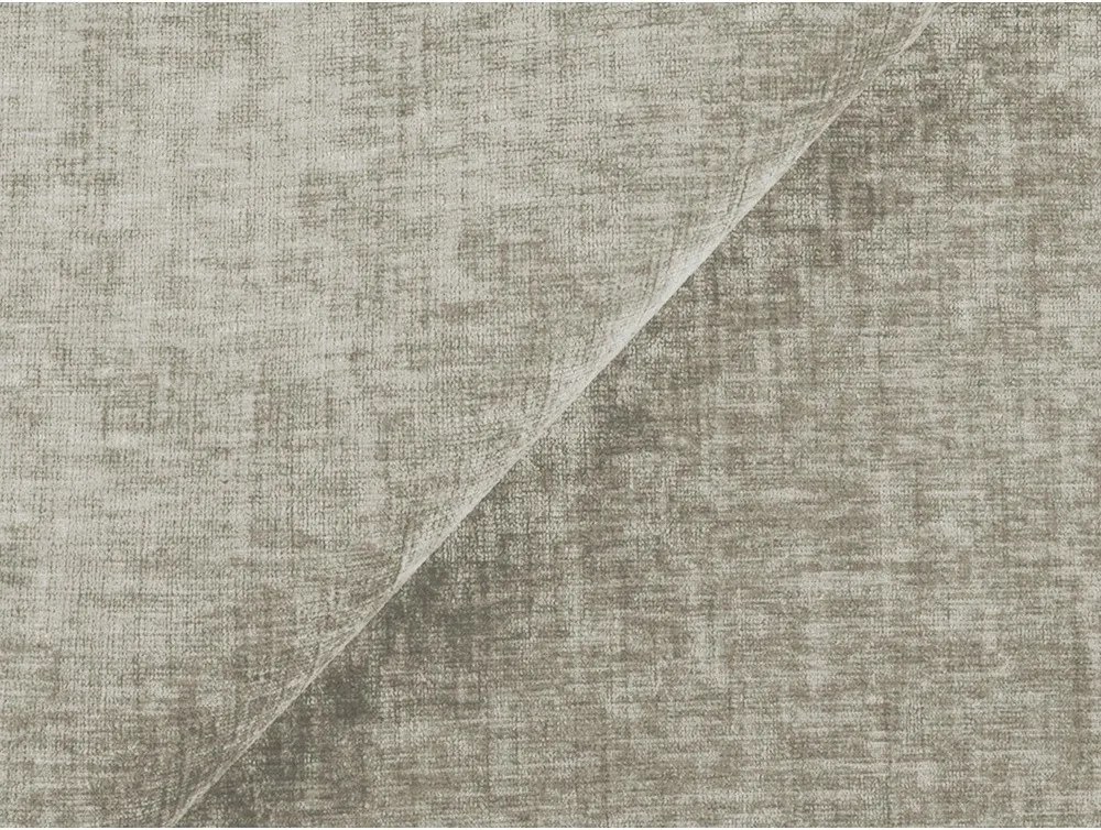 Beżowy podnóżek z tkaniny szenilowej Kuki – Makamii