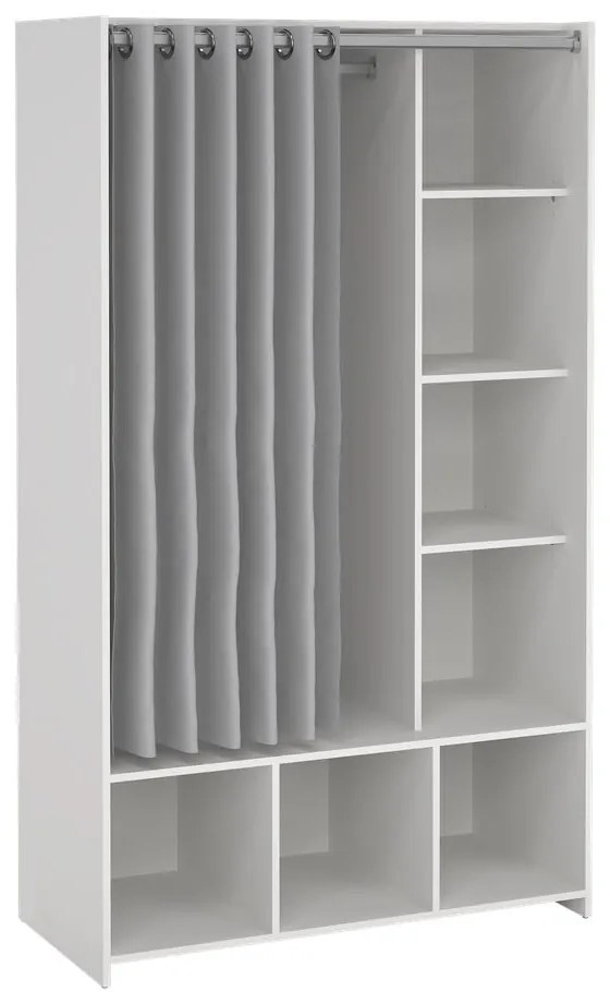 Biało-szara szafa 105x180 cm Kit – Tvilum