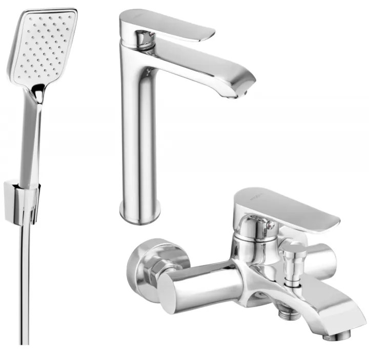 Mexen Pecos R62 zestaw wannowy, chrom - 72713R62-00