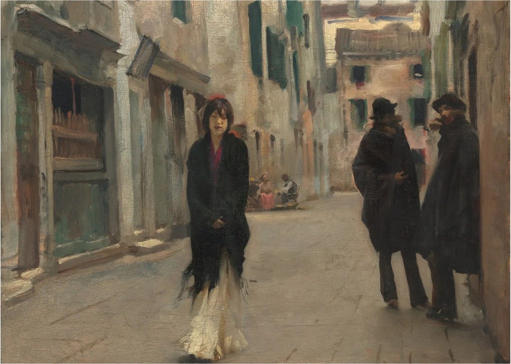 Obraz na szkle - John Singer Sargent, Street in Venice, reprodukcje (70x50 cm)