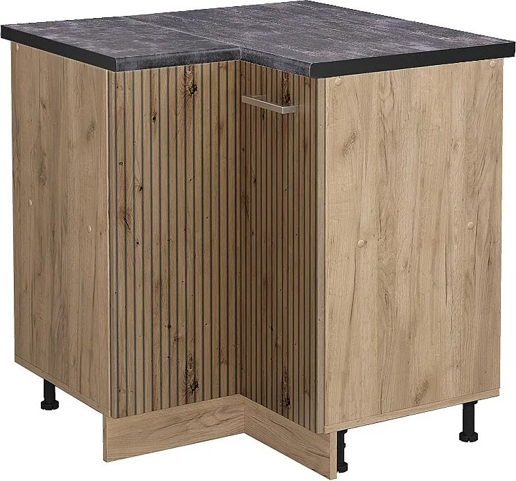 Szafka narożna dąb rzemieślniczy 75.6x60x81.6 r-line