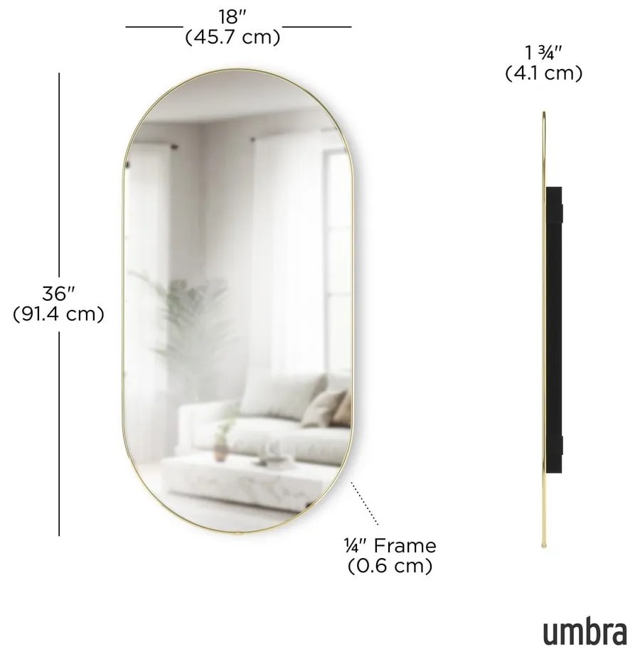 Lustro ścienne 46x91 cm Hubba – Umbra