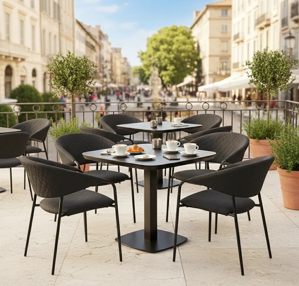 Doppler Picaso MELIA LIKA-TEX® antracyt - zestaw ogrodowy/gastronomiczny 4+1