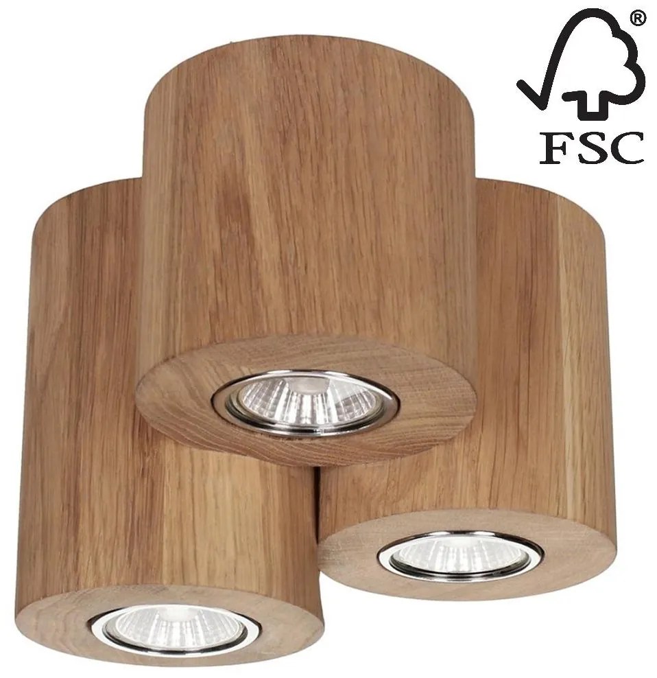 Spot-Light 2066374 - Plafon WOODDREAM 3xGU10/6W/230V