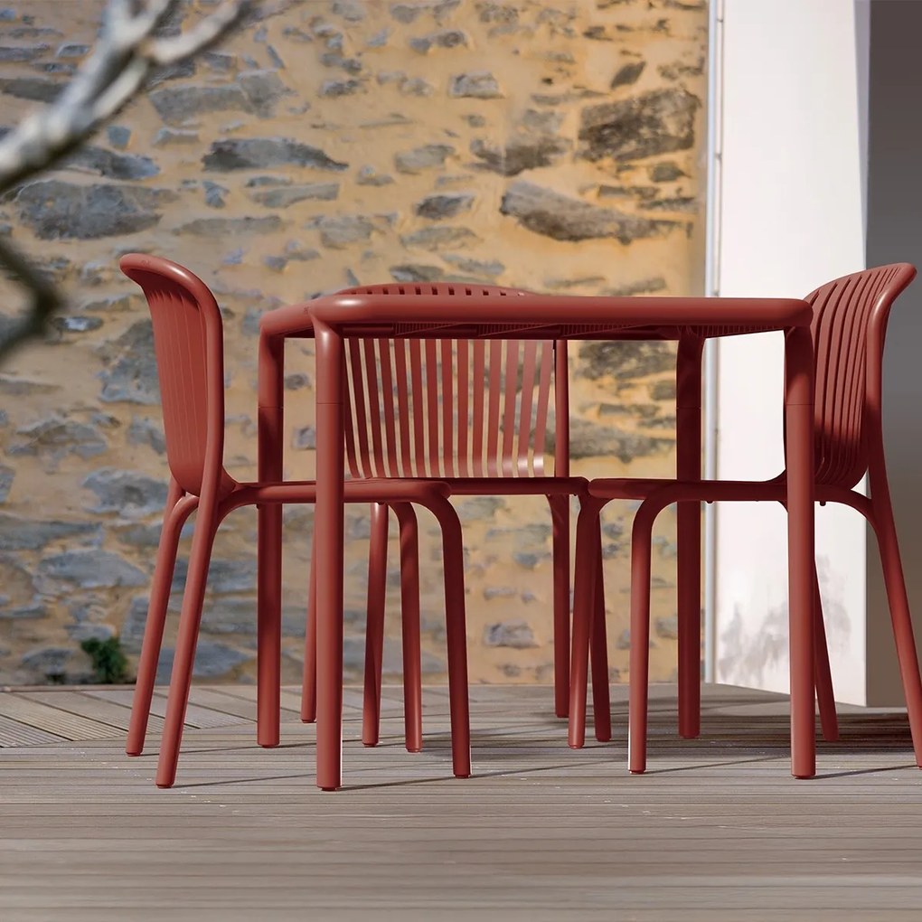 Kwadratowy stół ogrodowy Brene 80 cm, z tworzywa