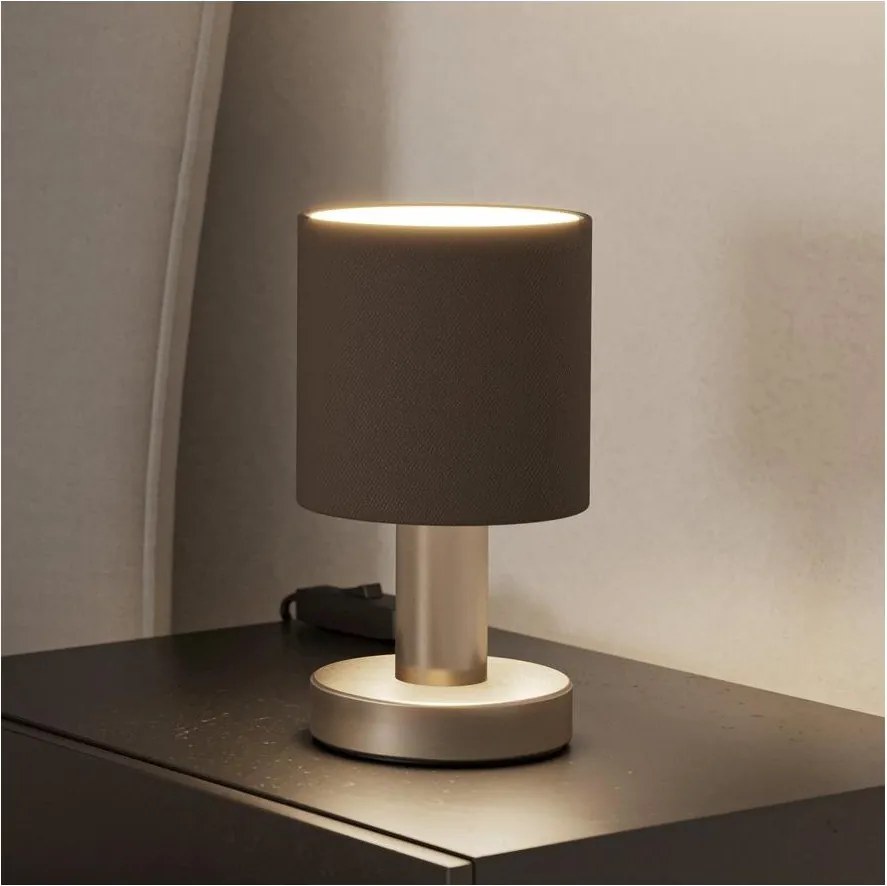 Eglo 31842 - Lampa stołowa MONTETTO 1xE14/40W/230V brązowa/matowy chrom