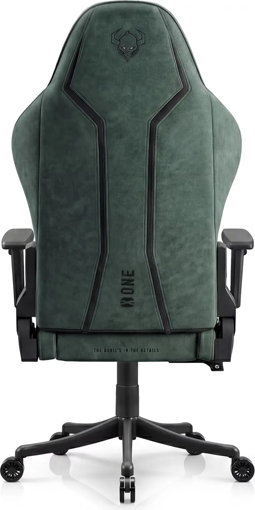 Fotel gamingowy młodzieżowy Diablo X-One Small Size materiałowy, Forest Green