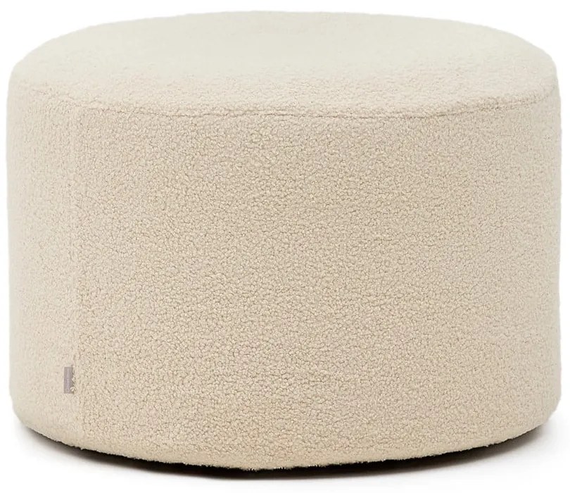 Kremowy puf z materiału bouclé Kaeli – Kave Home