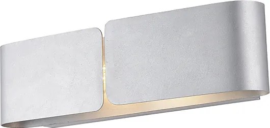 Kinkiet Hug z dyfuzorem ciętym laserowo, lakierowany na biało żelazo z dekoracją w kolorze antycznego srebra, 2 światła, .45 P.10 BL316-AP2-ARG