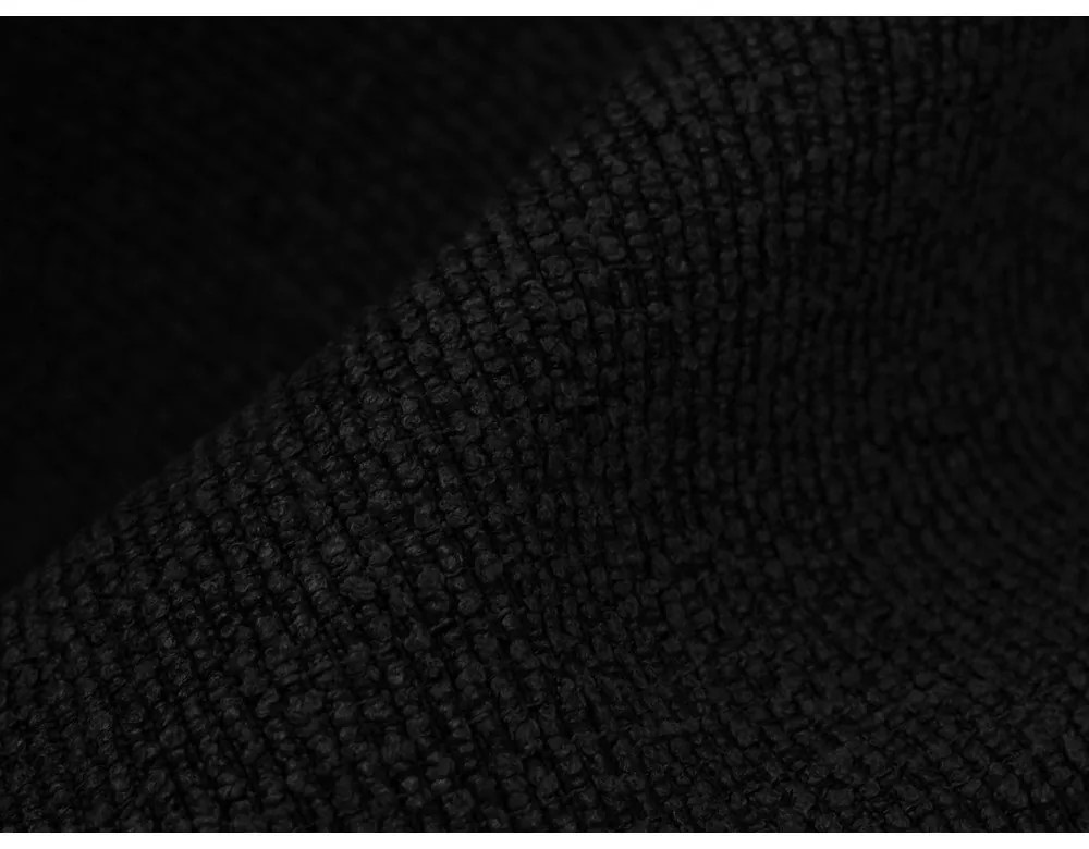 Czarna rozkładana sofa z materiału bouclé 255 cm Milu – Makamii