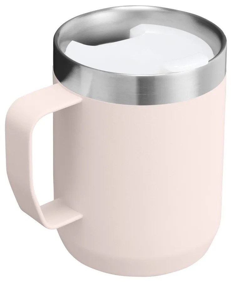 Jasnoróżowy kubek termiczny ze stali nierdzewnej 230 ml Stay-Hot Camp Mug Rose Quartz – Stanley