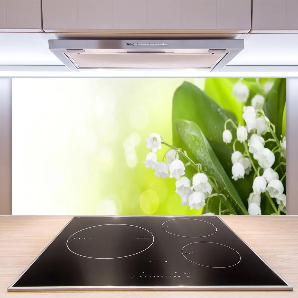 Panel Szklany do Kuchni Dzwoneczki Konwalii w Gęstwinie