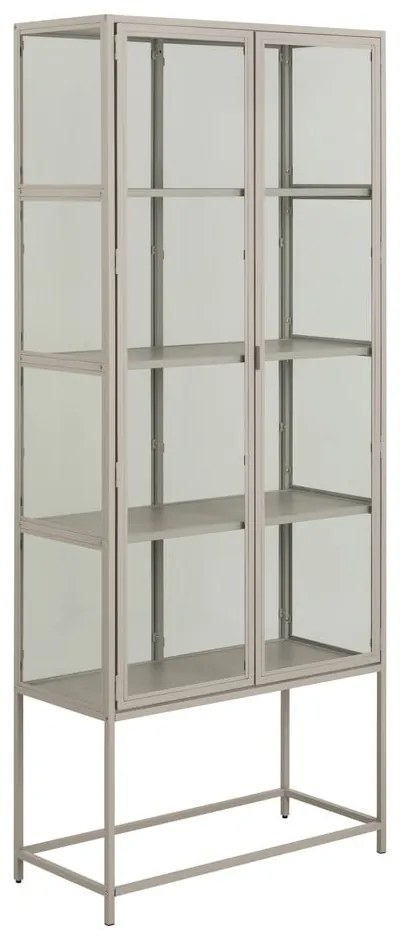 Szara witryna 77x186x35 cm Seaford – Actona