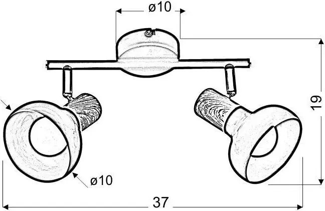 Biała lampa sufitowa loftowa - 3X K096 E5-C15