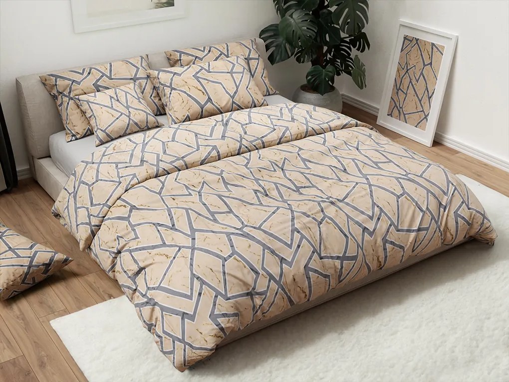 PrzytulneMieszkanie.pl PrzytulneMieszkanie.pl Pościel bawełniana SORGI kremowa Rozmiar pościeli: 2 szt 70 x 90 cm | 200 x 220 cm