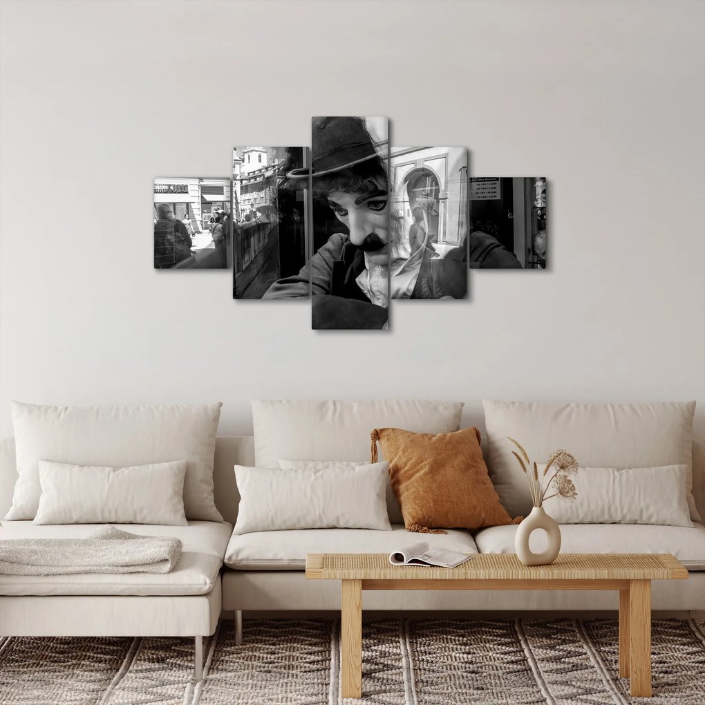 Obraz - Charles Chaplin w Pradze (125x70 cm)