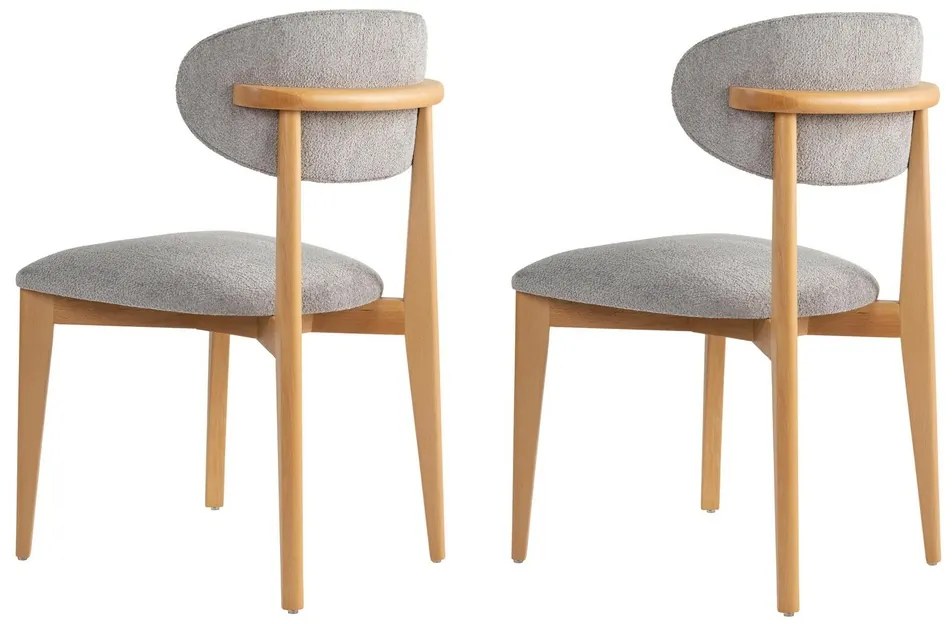 Zestaw krzeseł do jadalni Lionte Grey and Light Oak, 2 szt.