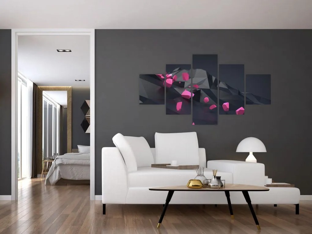 Obraz abstrakcji 3D (125x70 cm)