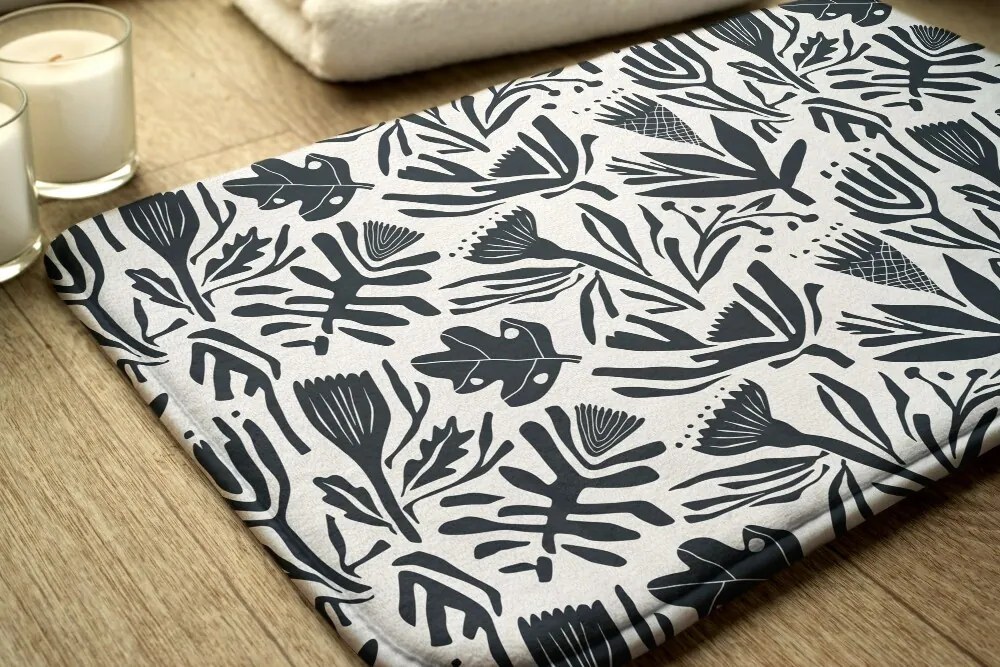 Dywanik do łazienki Dywanik do łazienki Rośliny Abstrakcja