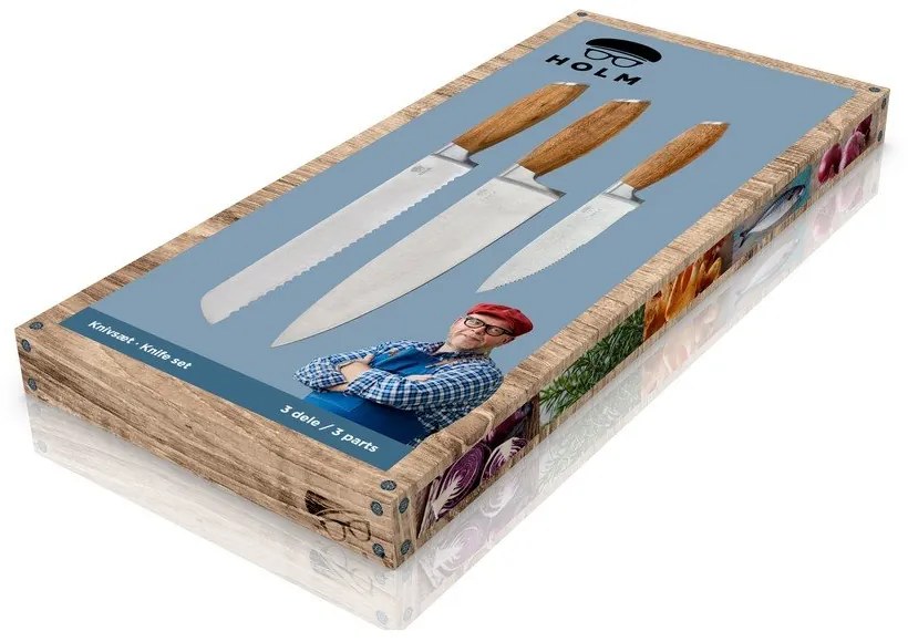 Zestaw noży ze stali nierdzewnej 3 szt. – Holm