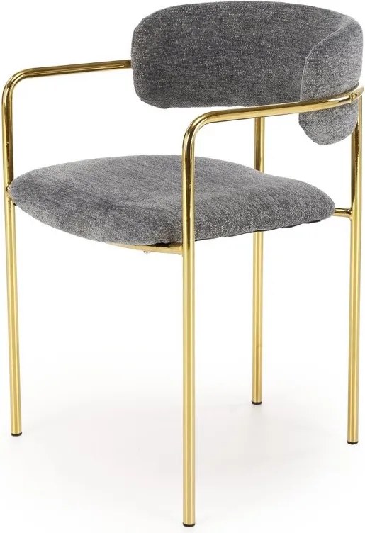 Krzesło na złotym stelażu K537 Halmar