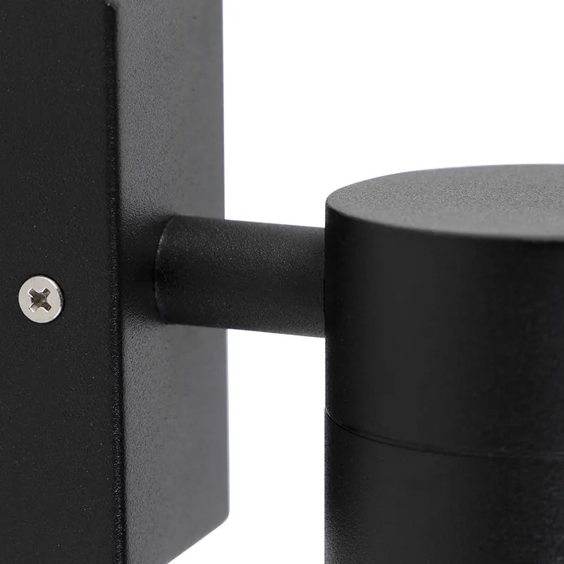 Inteligentny kinkiet zewnętrzny czarny z WiFi GU10 IP44 - Solo