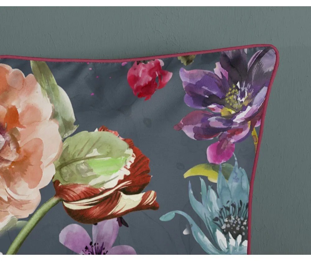 Antracytowa pościel dwuosobowa z satyny bawełnianej 240x220 cm Parma – Descanso