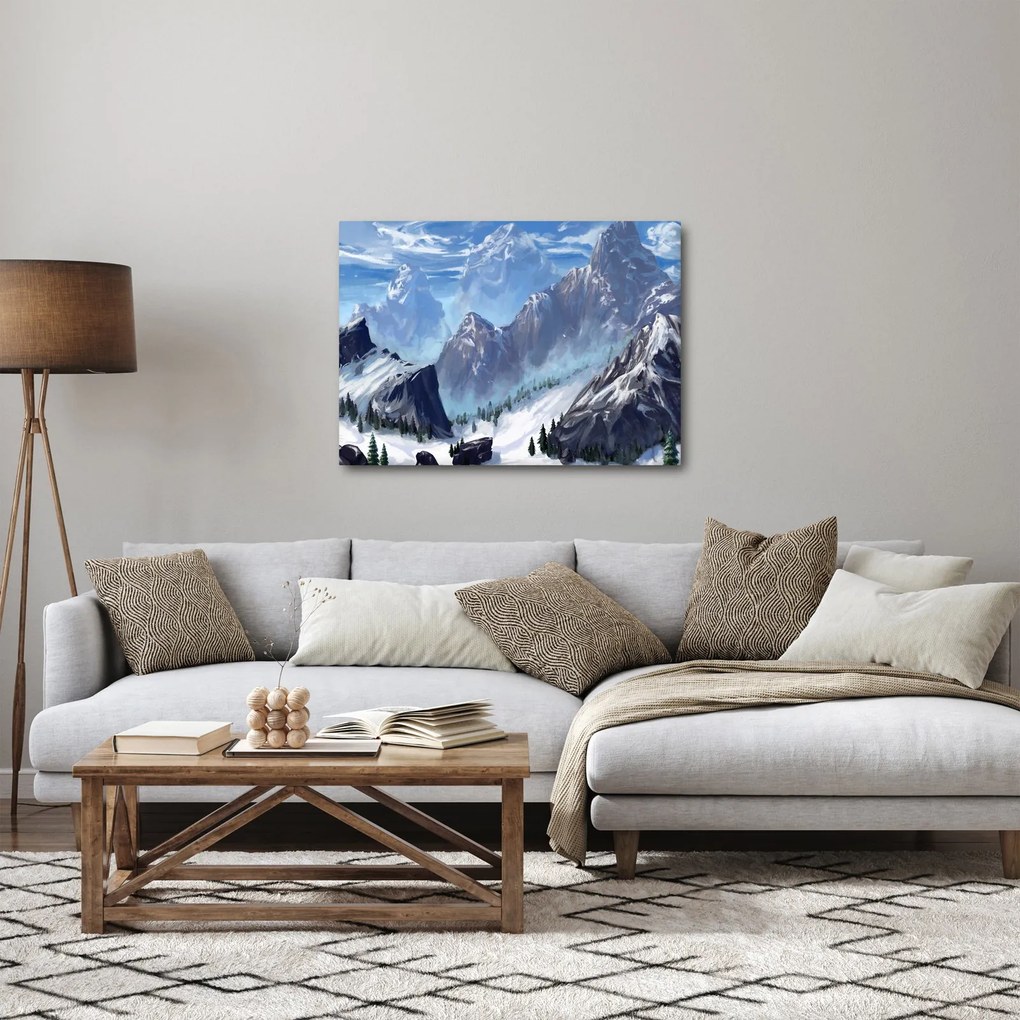 Obraz - Malowane góry (70x50 cm)