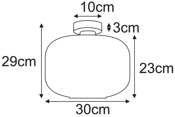 Lampa z dużym szklanym kloszem grafitowa B9-E78