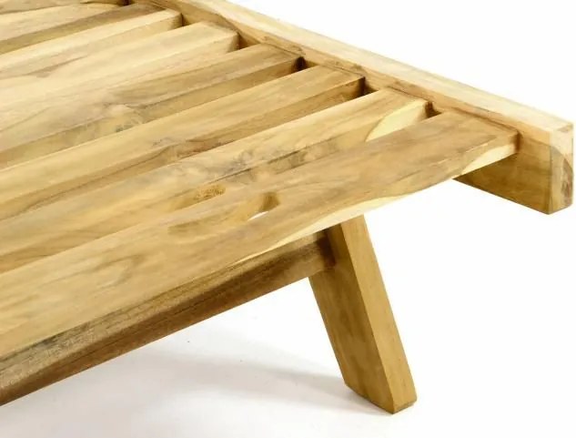 Składany leżak z  teakowego drewna DIVERO