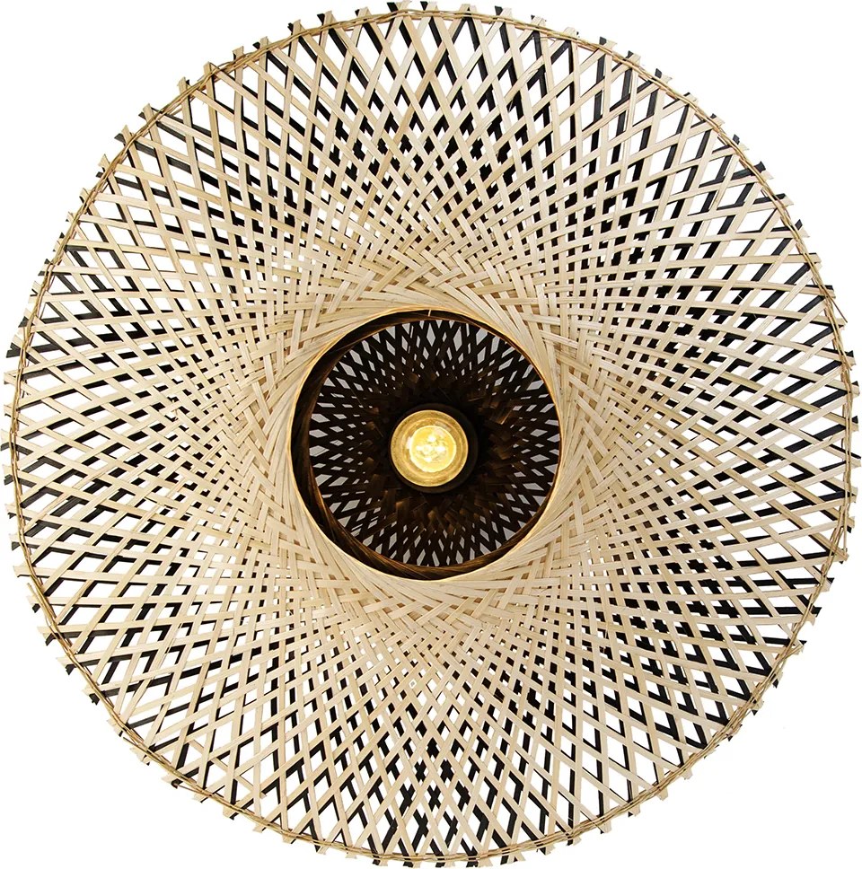 Orientalna lampa sufitowa z bambusa 50 cm - Rina
