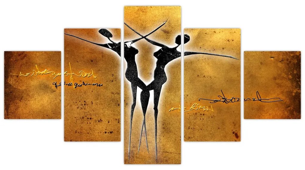 Obraz przedstawiający tańczącą parę (125x70 cm)