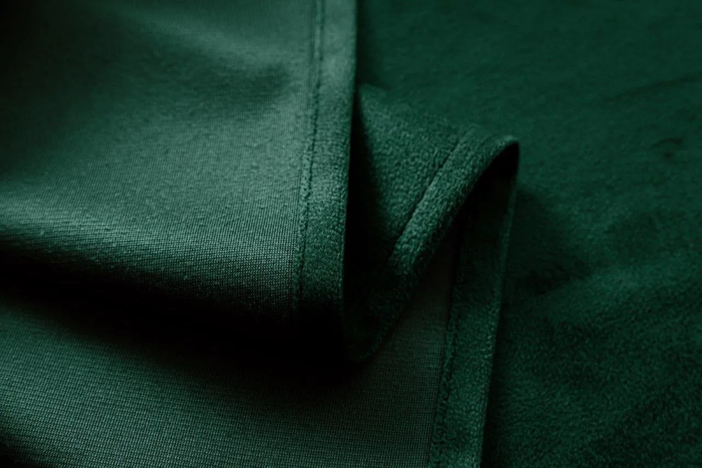 Zasłona zaciemniająca VELVET ciemnozielona 140x250 cm (2 szt.), metalowe kółka