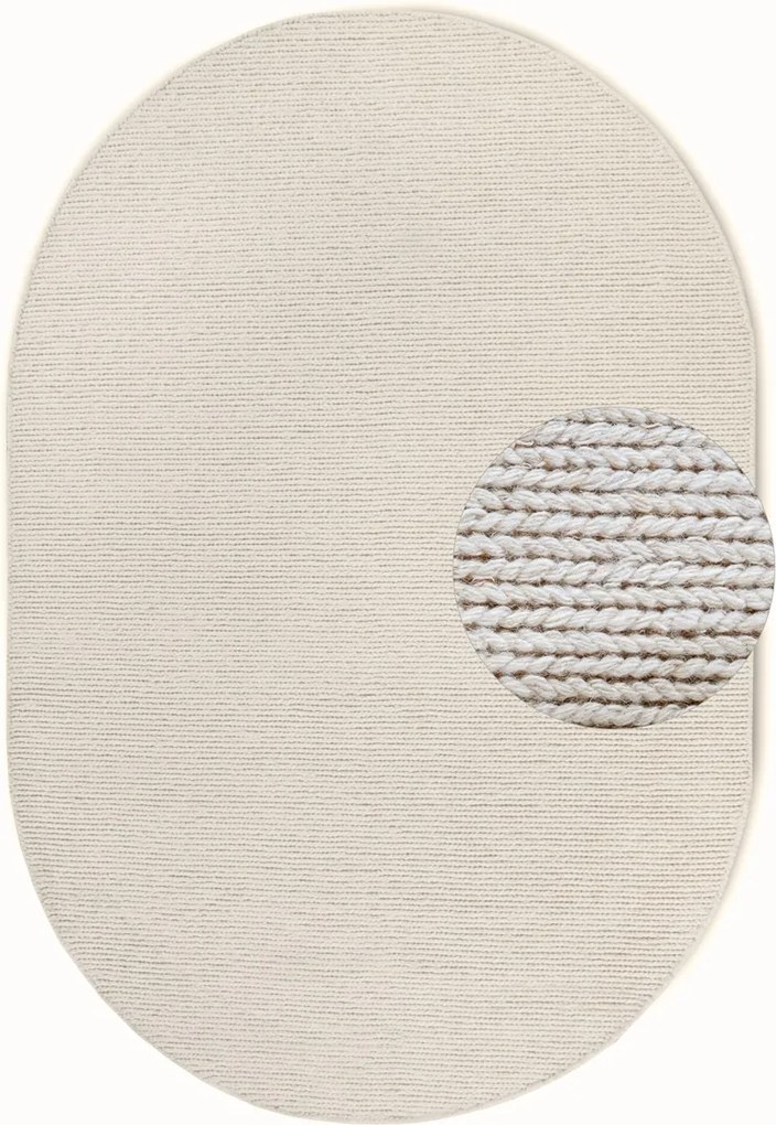 Dywan wełniany Villeroy &amp; Boch Francois kremowy owal 160 cm x 230 cm