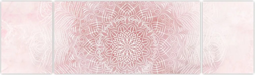 Obraz - Różowa mandala (170x50 cm)