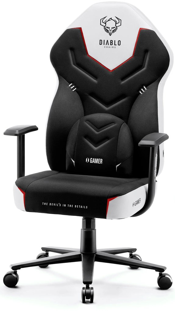 Fotel gamingowy Diablo X-Gamer 2.0 Normal Size, Snow White