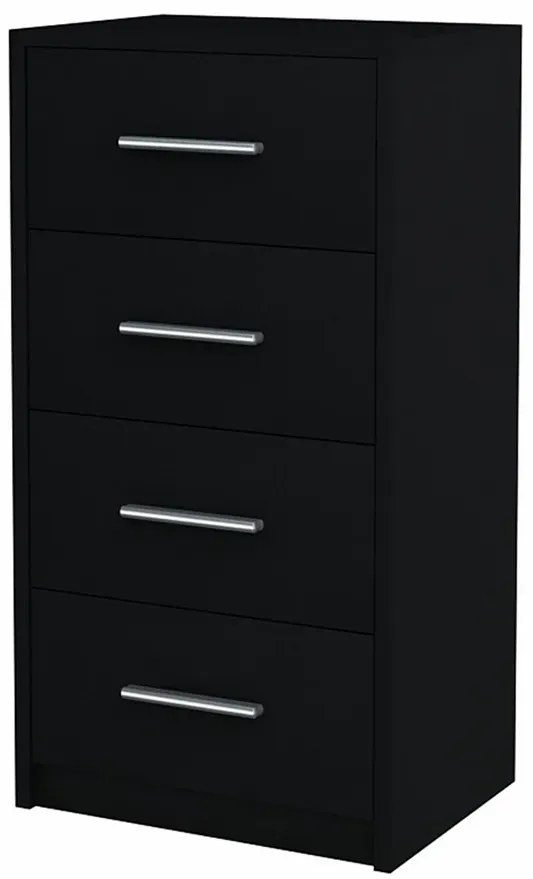 Klasyczna komoda z szufladami czarna F4-E56